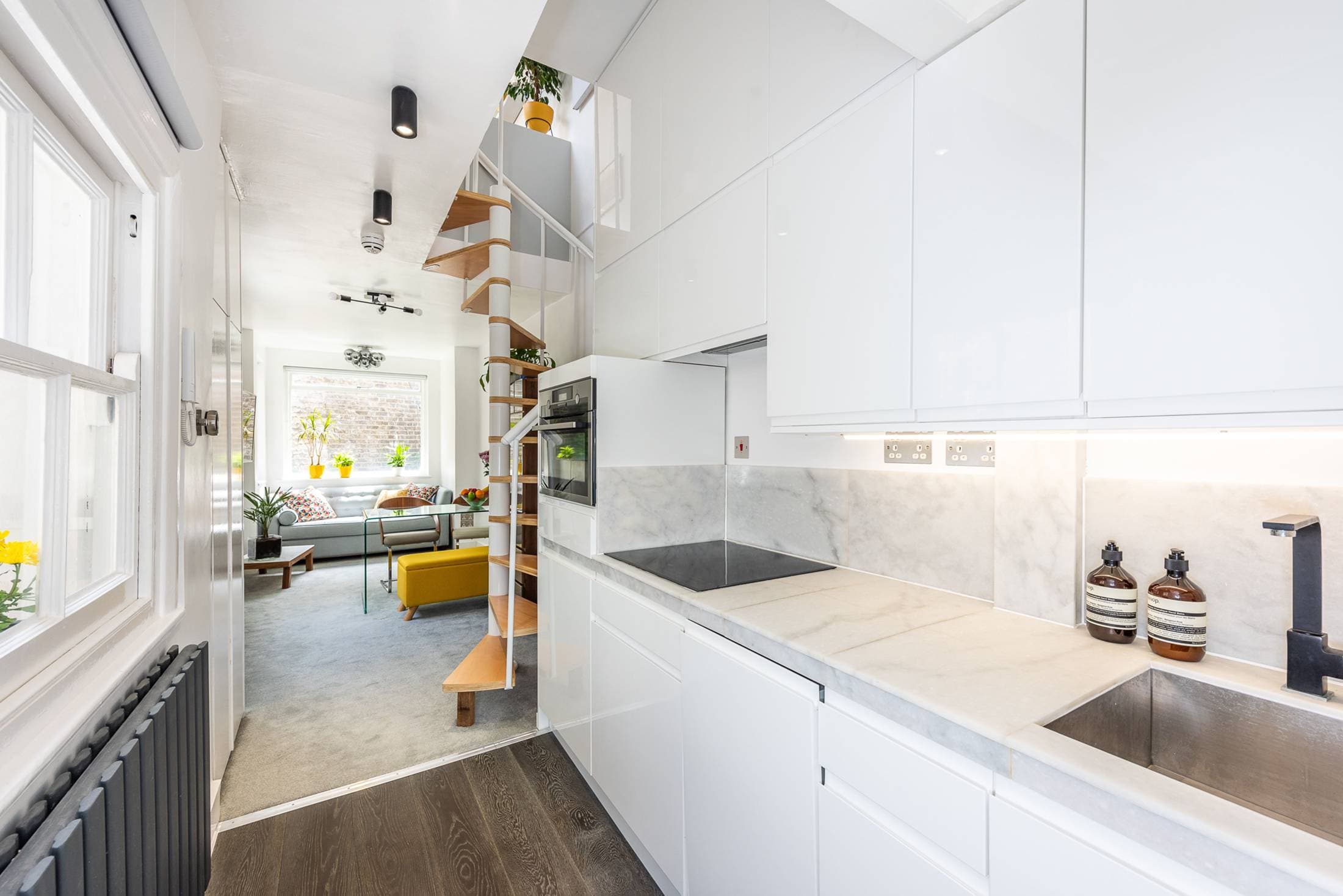 Open-plan kitchen and living area on the ground floor