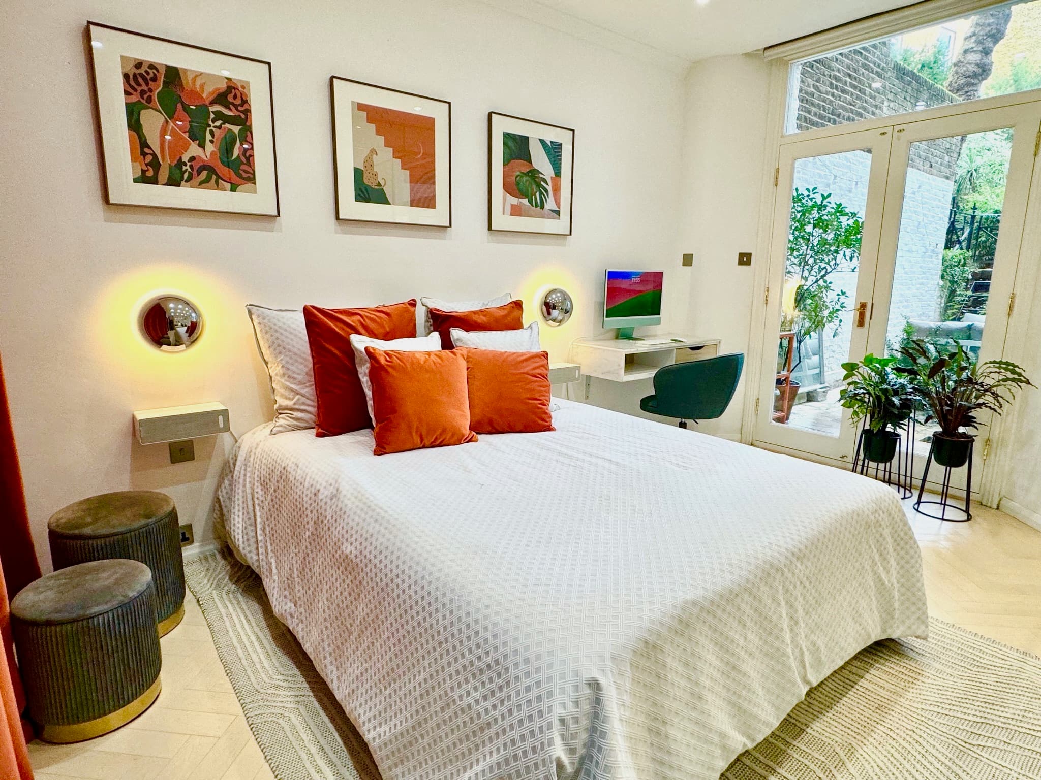 View from the master bedroom towards the garden